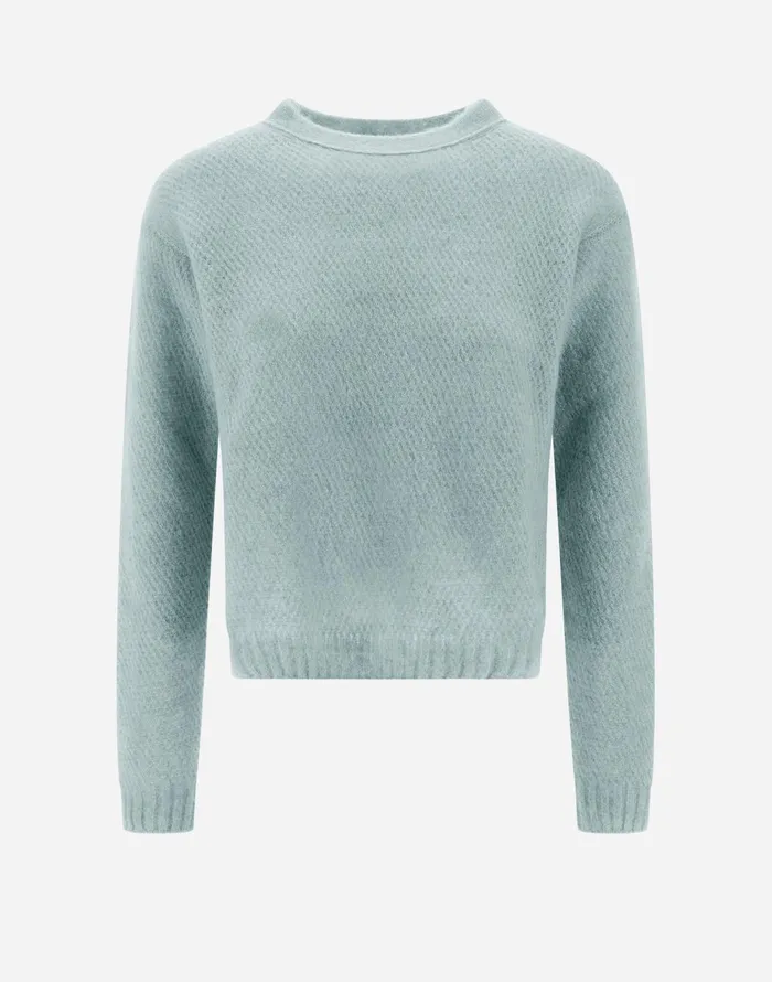 Herno RESORT SWEATER IN AZTECA Aquamarine Women Knitwear