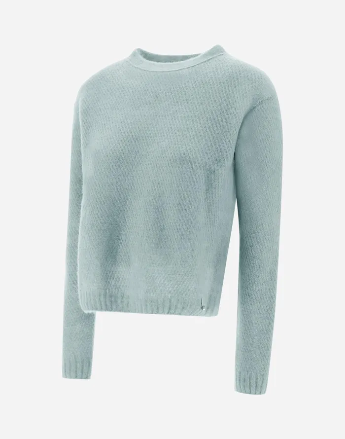 Herno RESORT SWEATER IN AZTECA Aquamarine Women Knitwear