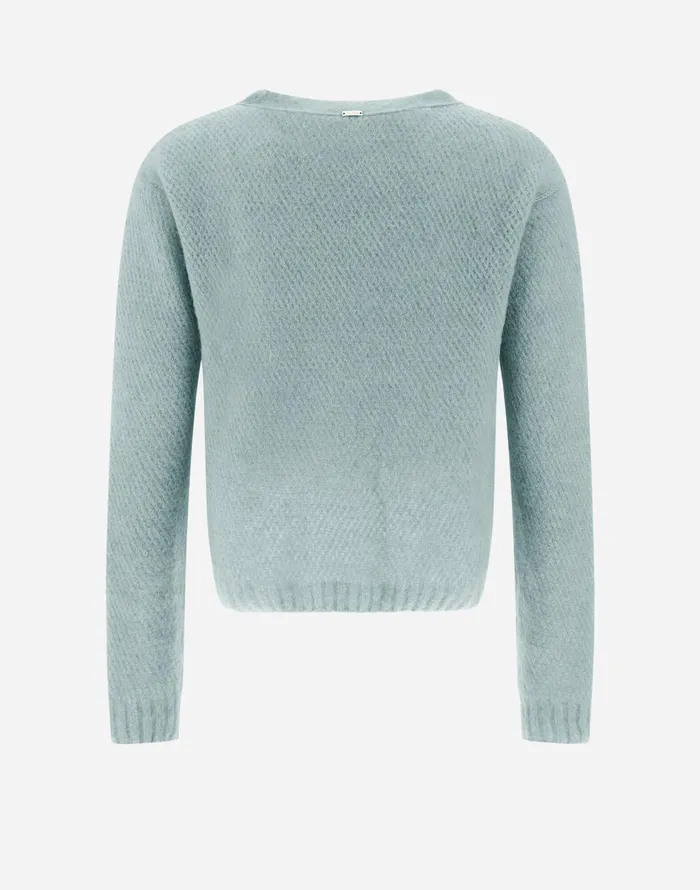 Herno RESORT SWEATER IN AZTECA Aquamarine Women Knitwear