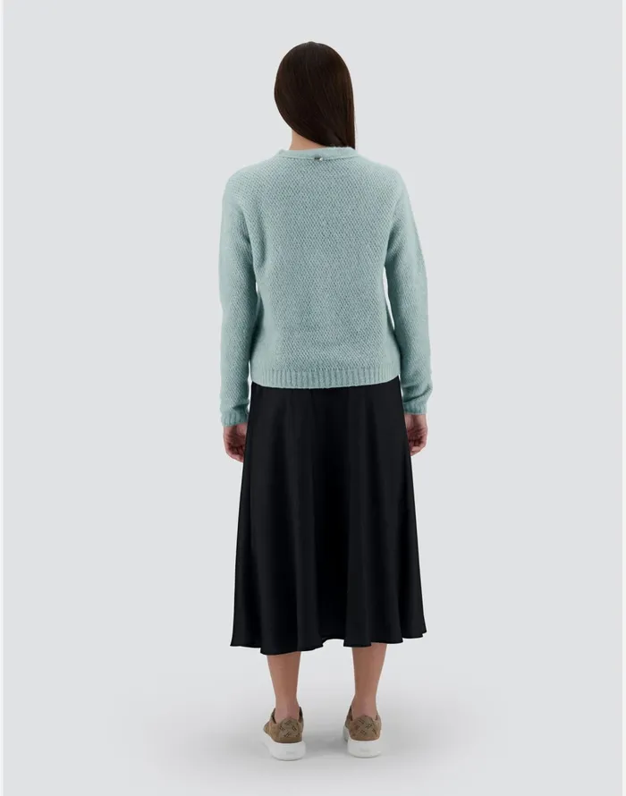 Herno RESORT SWEATER IN AZTECA Aquamarine Women Knitwear