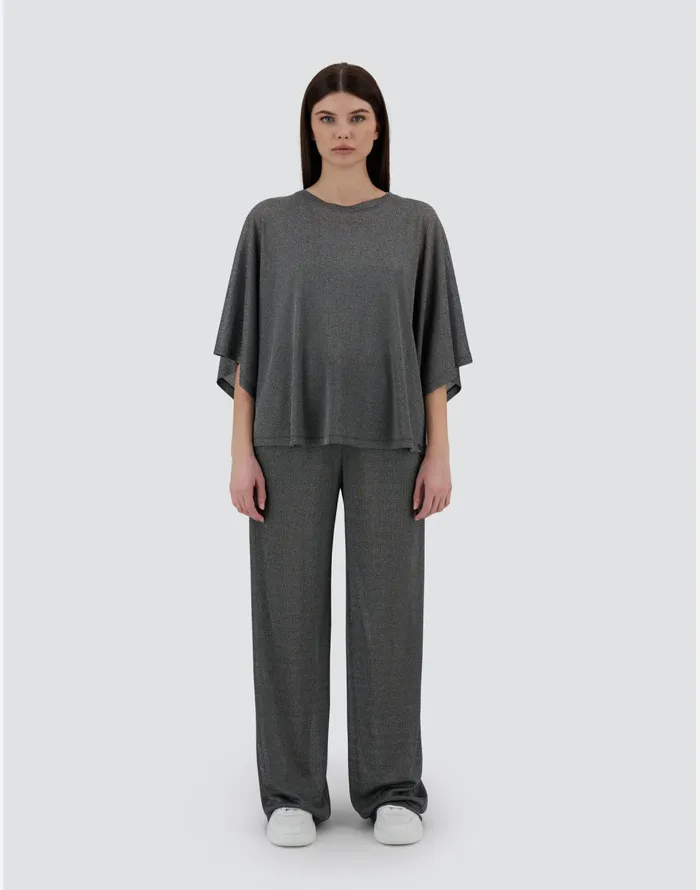 Herno RESORT SWEATER IN SHINE THROUGH Light Grey Women Tshirts and Tops