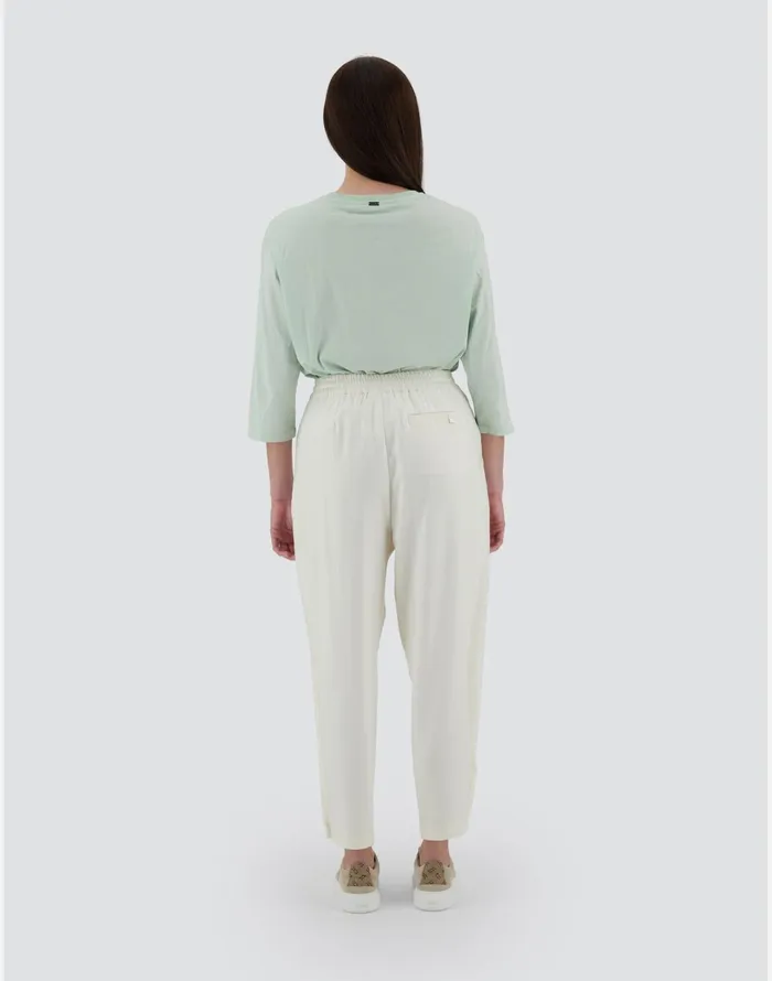 Herno RESORT TROUSERS IN CASHMERE SILK Ivory Women Trousers