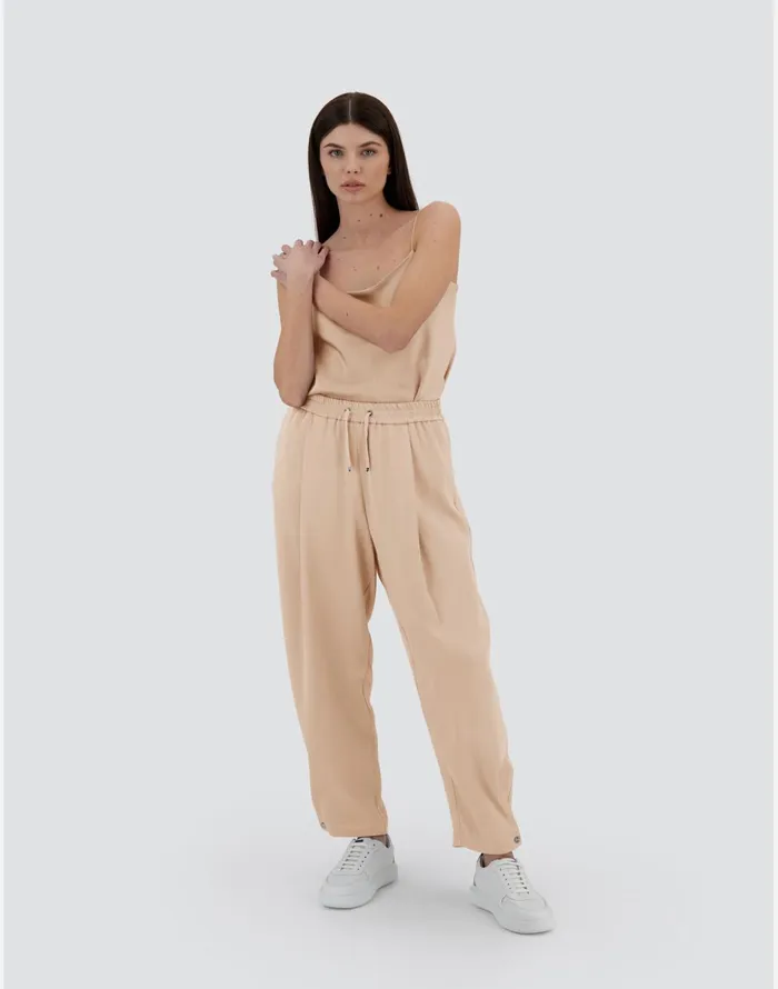 Herno RESORT TROUSERS IN SATIN EFFECT Chantilly Women Trousers