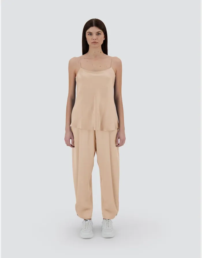 Herno RESORT TROUSERS IN SATIN EFFECT Chantilly Women Trousers