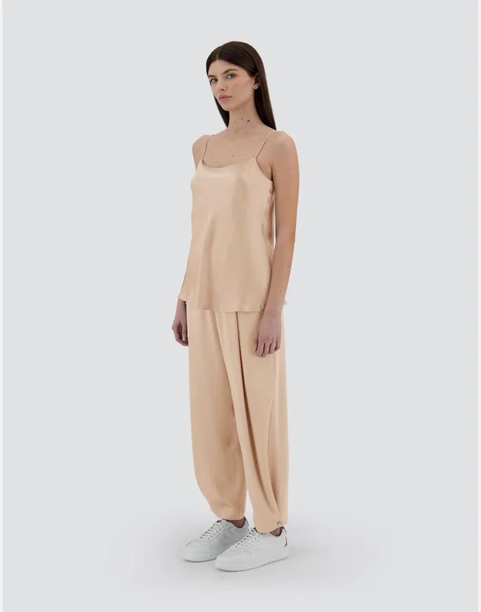 Herno RESORT TROUSERS IN SATIN EFFECT Chantilly Women Trousers