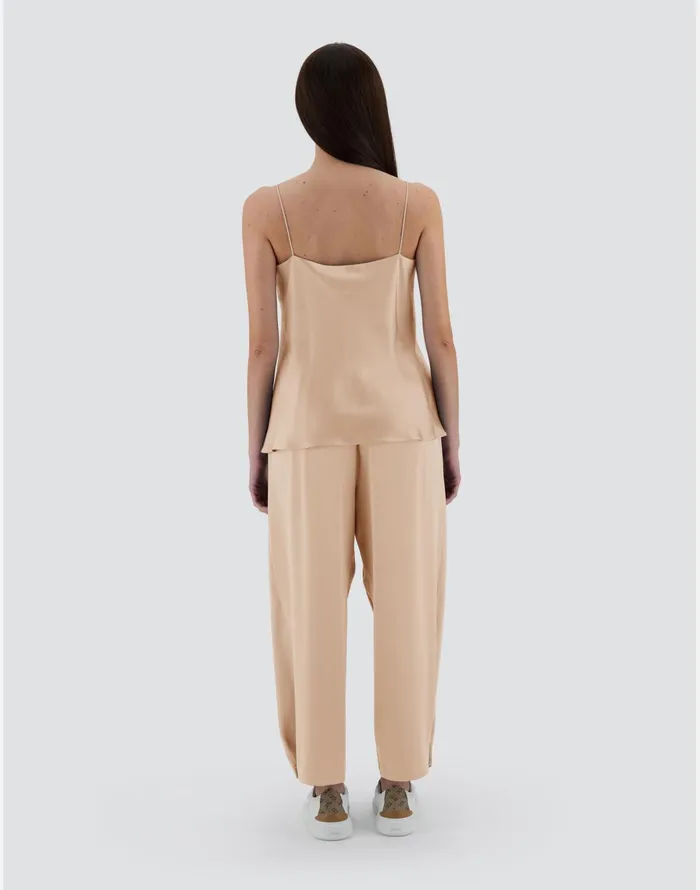 Herno RESORT TROUSERS IN SATIN EFFECT Chantilly Women Trousers
