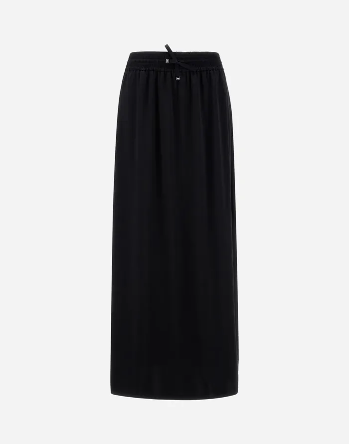 Herno SATIN SKIRT Black Women Skirts and Dresses