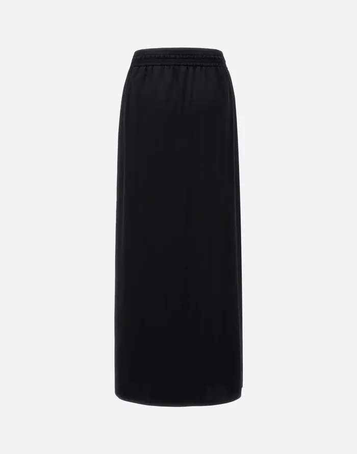 Herno SATIN SKIRT Black Women Skirts and Dresses