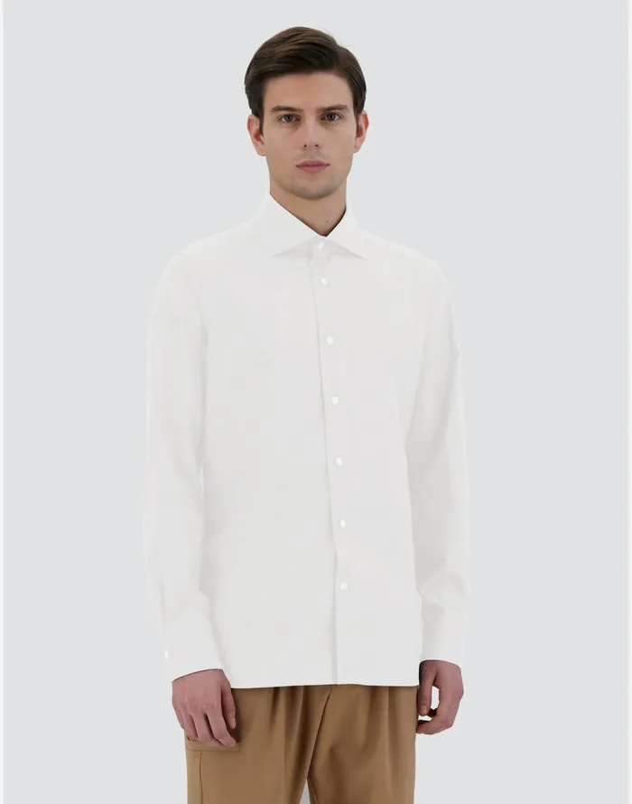 Herno SHIRT IN COTTON NONIRON White Men Shirts