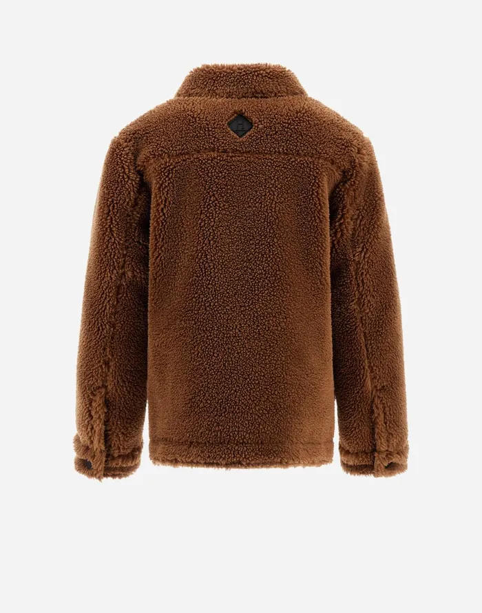 Herno SHIRT IN ECO FUR Camel Kids Clothing