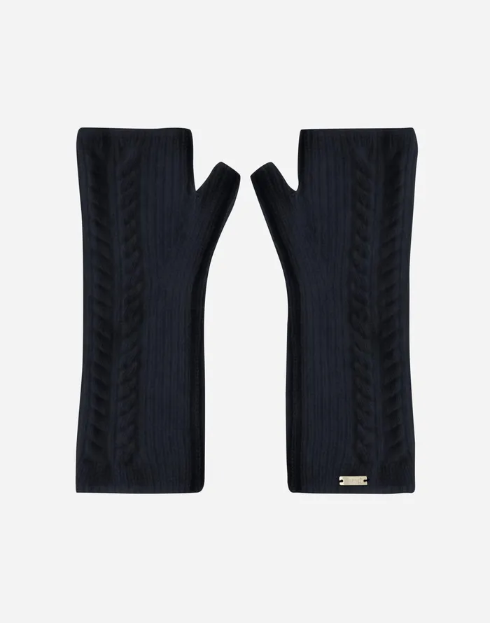 Herno SLEEVES IN COMFY INFINITY Navy Blue Women Sleeves and Gloves