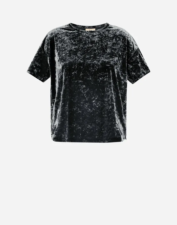 Herno TSHIRT IN MARBLEDVELVET Iron Women Tshirts and Tops