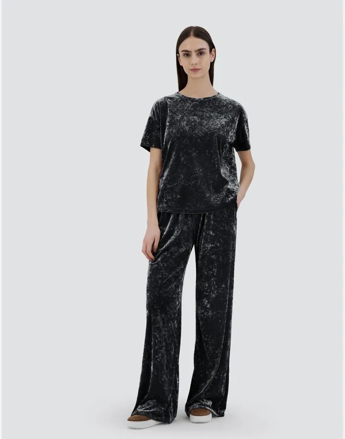 Herno TSHIRT IN MARBLEDVELVET Iron Women Tshirts and Tops
