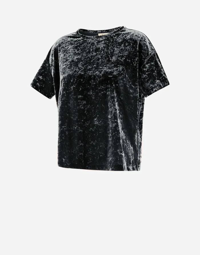 Herno TSHIRT IN MARBLEDVELVET Iron Women Tshirts and Tops