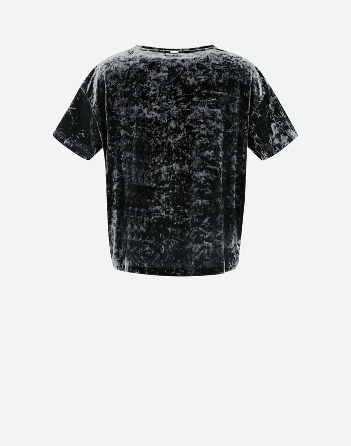 Herno TSHIRT IN MARBLEDVELVET Iron Women Tshirts and Tops