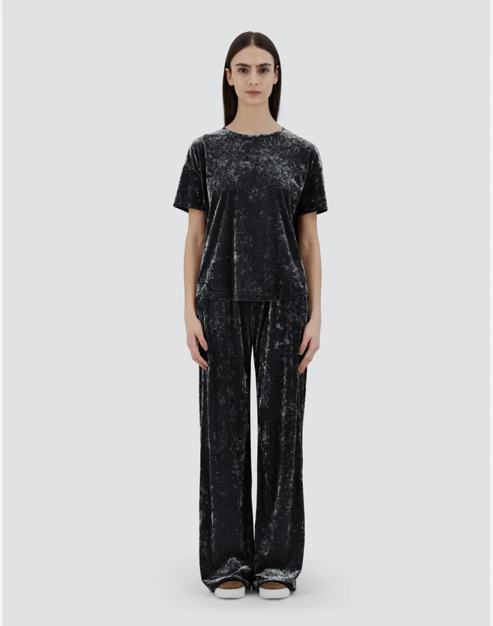 Herno TSHIRT IN MARBLEDVELVET Iron Women Tshirts and Tops