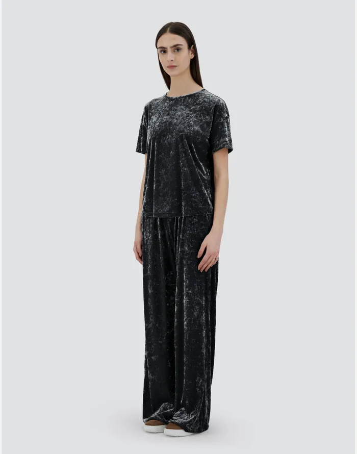 Herno TSHIRT IN MARBLEDVELVET Iron Women Tshirts and Tops