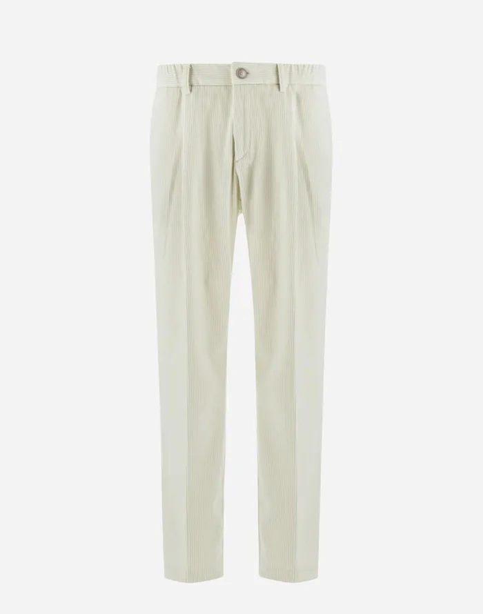 Herno TROUSERS IN LUXURY VELVET Natural Men Trousers