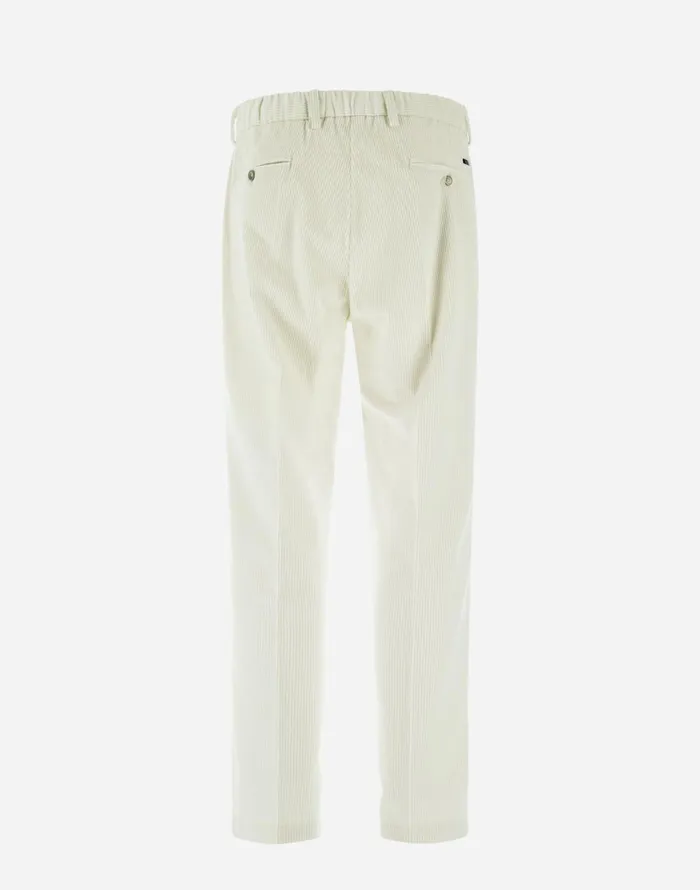 Herno TROUSERS IN LUXURY VELVET Natural Men Trousers