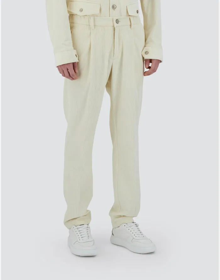 Herno TROUSERS IN LUXURY VELVET Natural Men Trousers