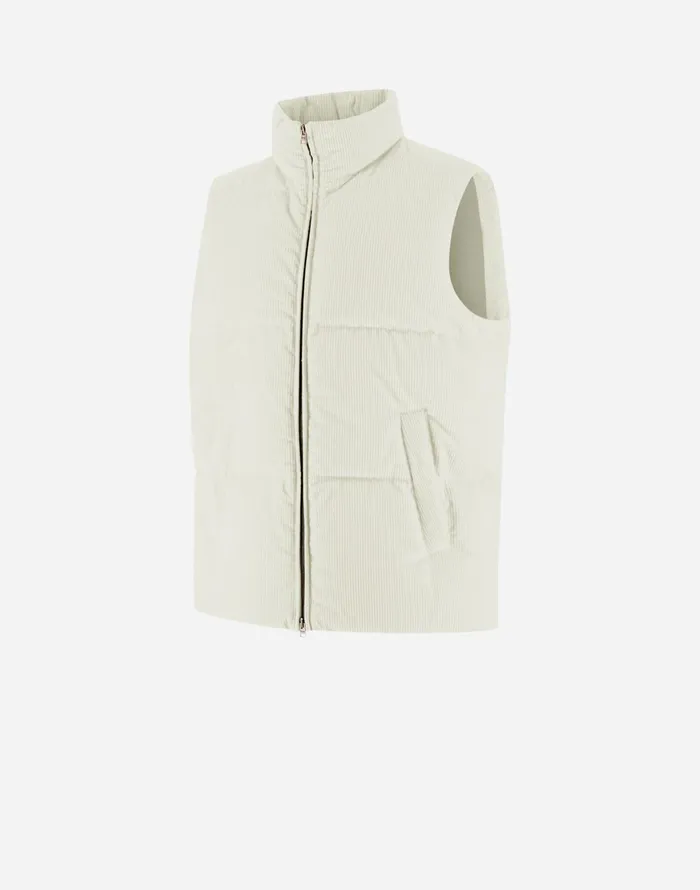 Herno VEST IN LUXURY VELVET Natural Men Vests