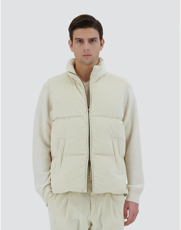 Herno VEST IN LUXURY VELVET Natural Men Vests