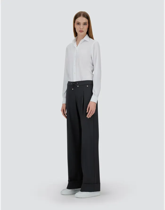 Herno WOMEN039S EASY SUIT STRETCH TROUSERS Iron Women Trousers
