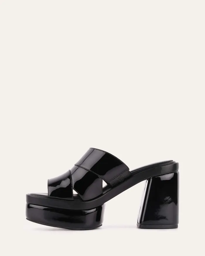 HIGH SANDALS jomercer Women Faye high heel platform sandals black patent HIGH SANDALS jomercer Women Faye high heel platform sandals black patent