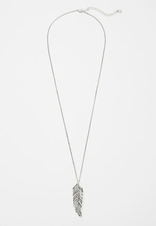 Hinged Feather Pendant Necklace Women Maurices Jewelry