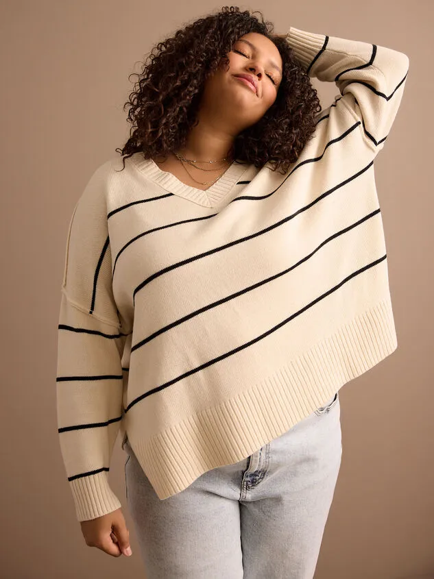Hope Striped Sweater Ivoryblack Women Altar039d State Sweaters Cardigans Hope Striped Sweater Ivoryblack Women Altar039d State Sweaters Cardigans