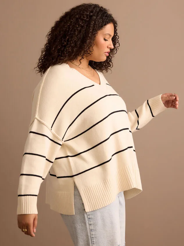 Hope Striped Sweater Ivoryblack Women Altar039d State Sweaters Cardigans Hope Striped Sweater Ivoryblack Women Altar039d State Sweaters Cardigans