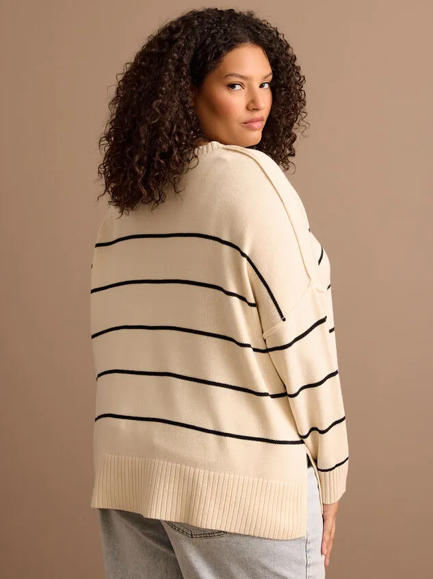 Hope Striped Sweater Ivoryblack Women Altar039d State Sweaters Cardigans Hope Striped Sweater Ivoryblack Women Altar039d State Sweaters Cardigans