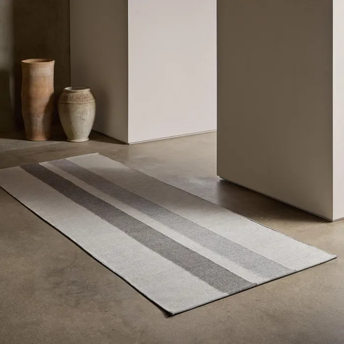 HOUSE James Perse Rugs Runners 35FT X 9FT Double Stripe Runner Naturalgrey