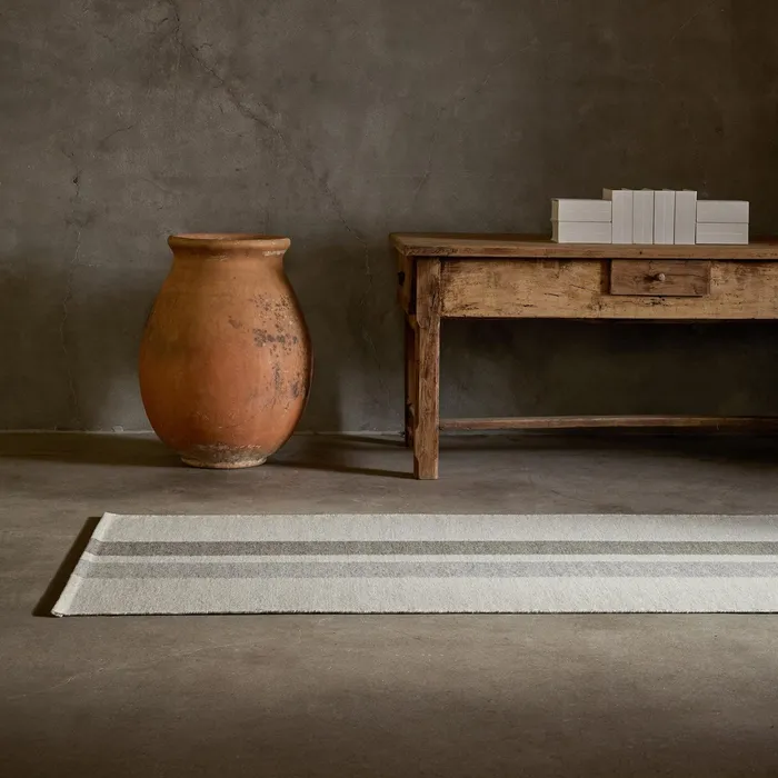 HOUSE James Perse Rugs Runners 35FT X 9FT Double Stripe Runner Naturalgrey