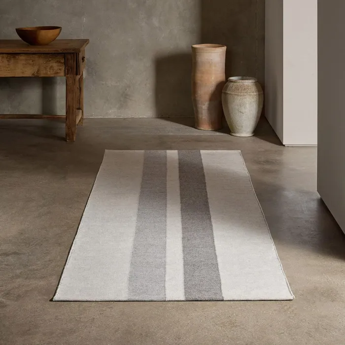 HOUSE James Perse Rugs Runners 35FT X 9FT Double Stripe Runner Naturalgrey