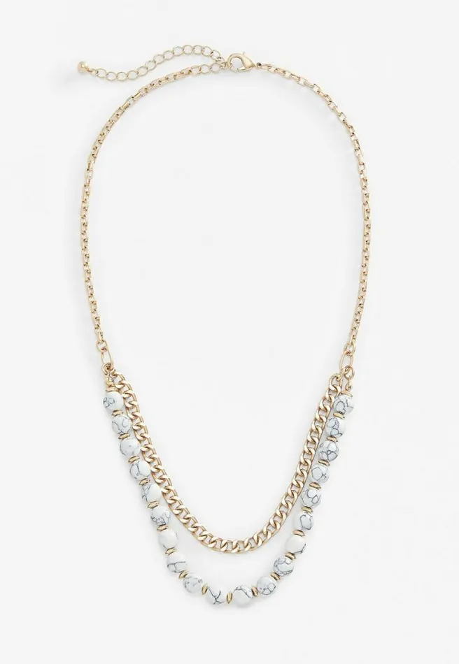 Howlite Drape Necklace Women Maurices Jewelry