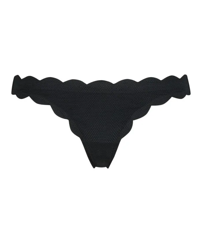 Hunkemller Bikini Bottoms Scallop 8211 Black Black 8211 Women Hunkemller Bikini Bottoms Scallop 8211 Black Black 8211 Women