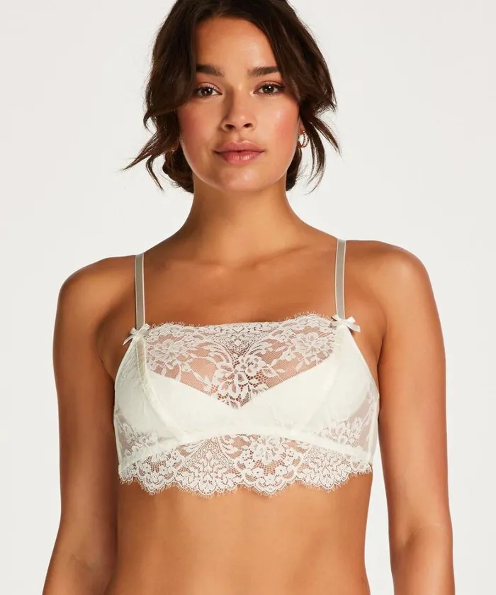 Hunkemller Chlo Bralette 8211 White White 8211 Women Hunkemller Chlo Bralette 8211 White White 8211 Women