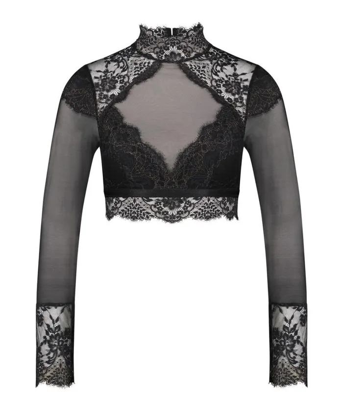 Hunkemller Cynthia Longsleeved Bralette 8211 Black 8211 Women Hunkemller Cynthia Longsleeved Bralette 8211 Black 8211 Women