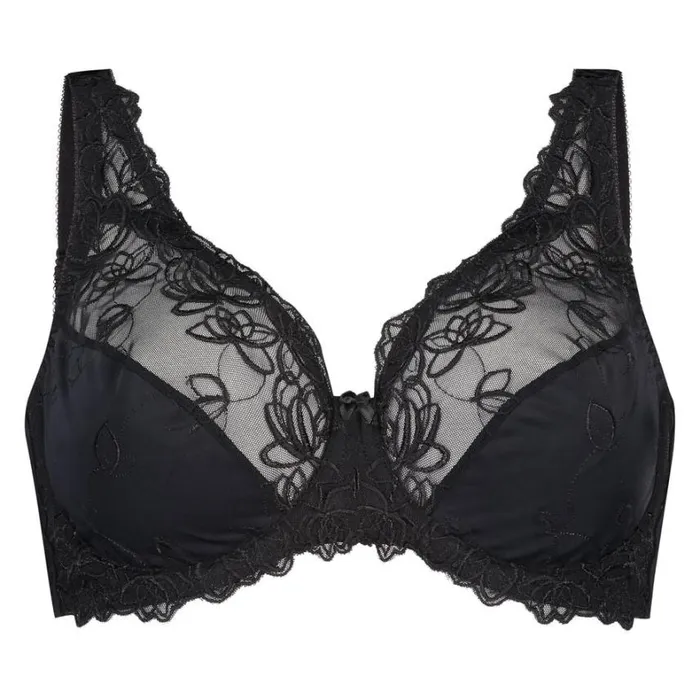 Hunkemller Diva NonPadded Underwired Bra 8211 Black Black 8211 Women Hunkemller Diva NonPadded Underwired Bra 8211 Black Black 8211 Women