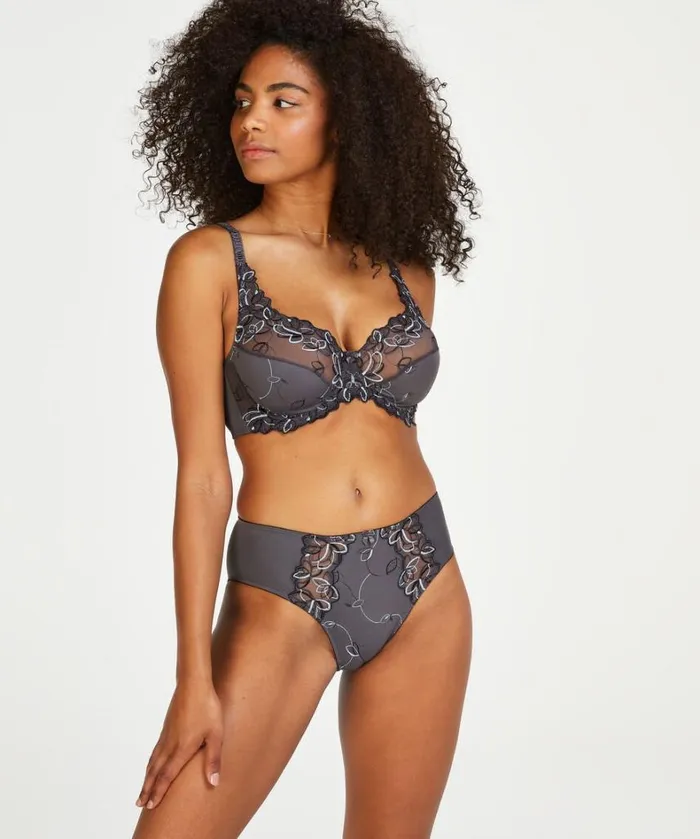 Hunkemller Diva NonPadded Underwired Bra 8211 Gray Gray 8211 Women Hunkemller Diva NonPadded Underwired Bra 8211 Gray Gray 8211 Women