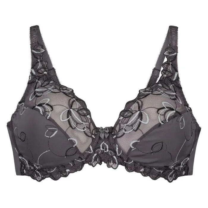 Hunkemller Diva NonPadded Underwired Bra 8211 Gray Gray 8211 Women Hunkemller Diva NonPadded Underwired Bra 8211 Gray Gray 8211 Women