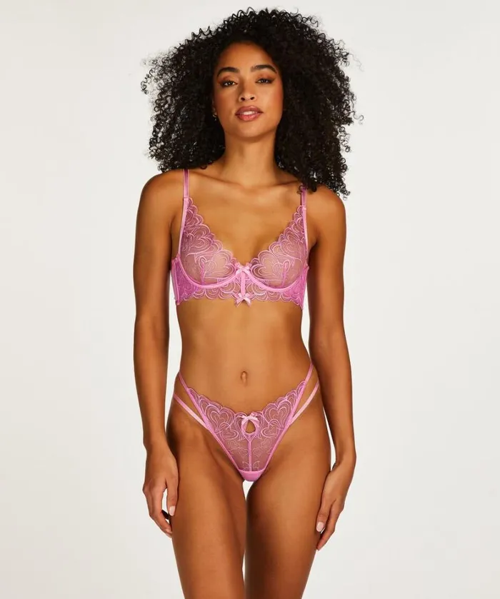Hunkemller Esme High Leg Thong 8211 Pink 8211 Women