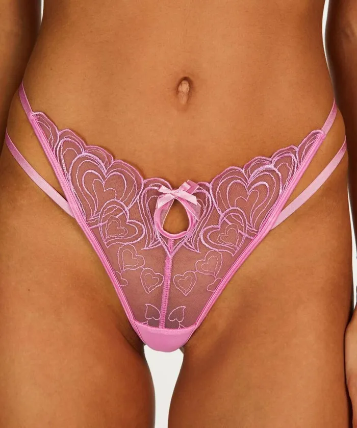 Hunkemller Esme High Leg Thong 8211 Pink 8211 Women Hunkemller Esme High Leg Thong 8211 Pink 8211 Women