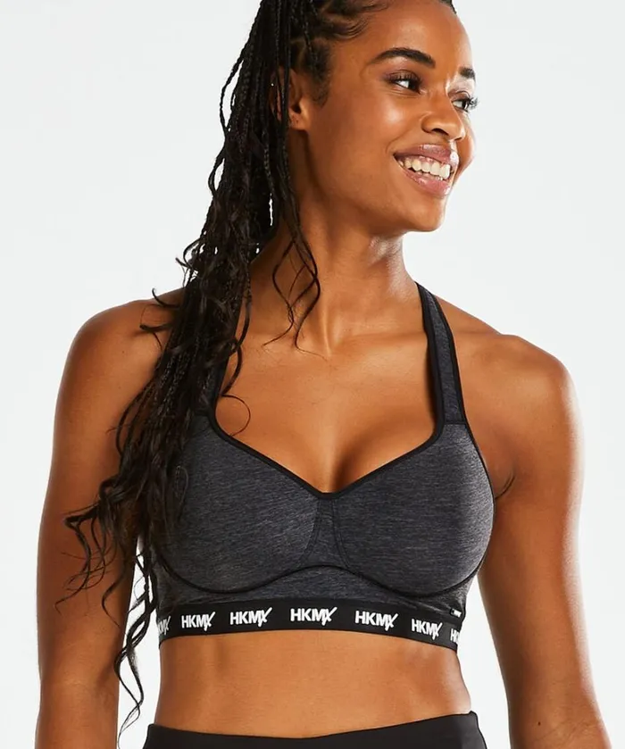 Hunkemller HKMX Sports Bra The All Star Level 2 8211 Gray Gray 8211 Women