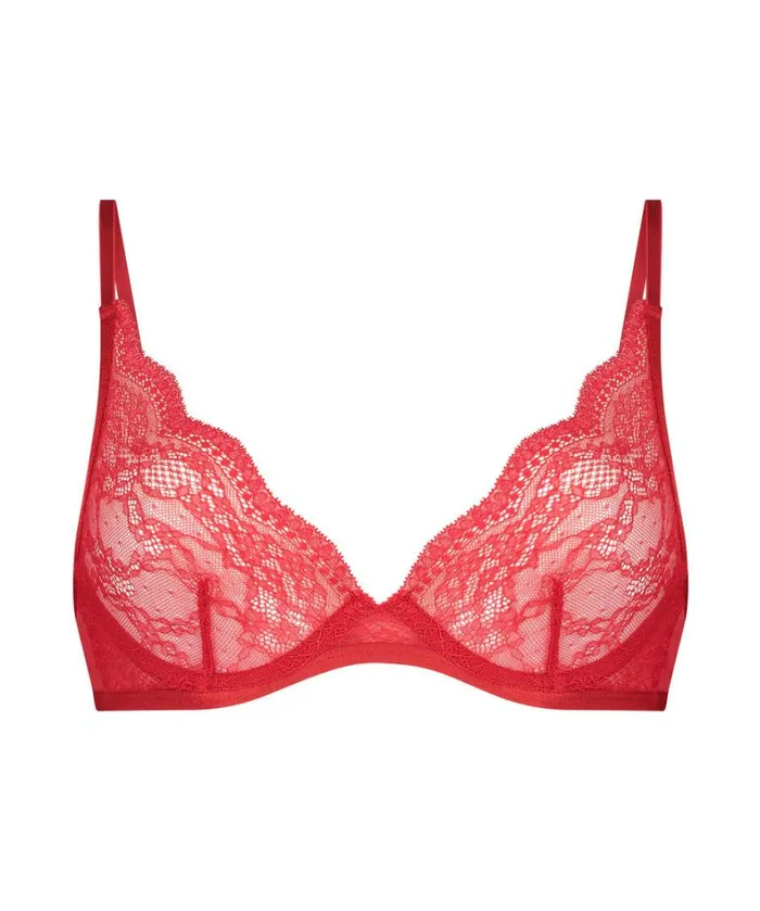Hunkemller Isabelle NonPadded Underwired Bra 8211 Red Red 8211 Women