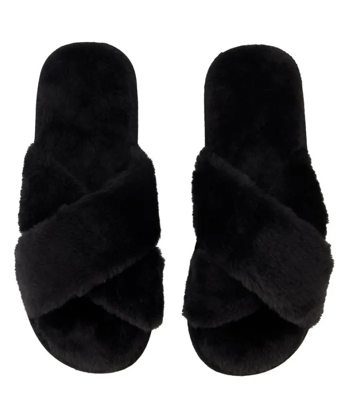 Hunkemller Lia Slippers 8211 Black Black 8211 Women