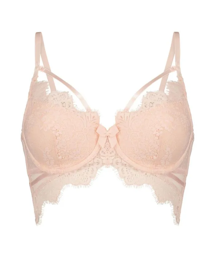 Hunkemller Marilee Padded Underwired Longline Bra 8211 Pink Pink 8211 Women Hunkemller Marilee Padded Underwired Longline Bra 8211 Pink Pink 8211 Women