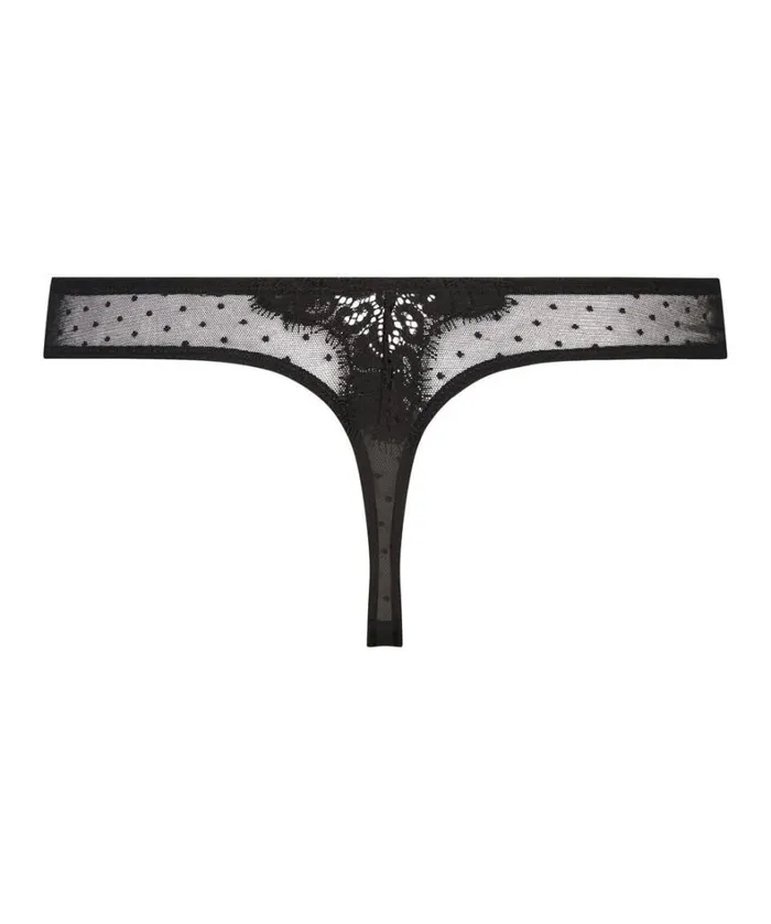 Hunkemller Marilee Thong 8211 Black Black 8211 Women