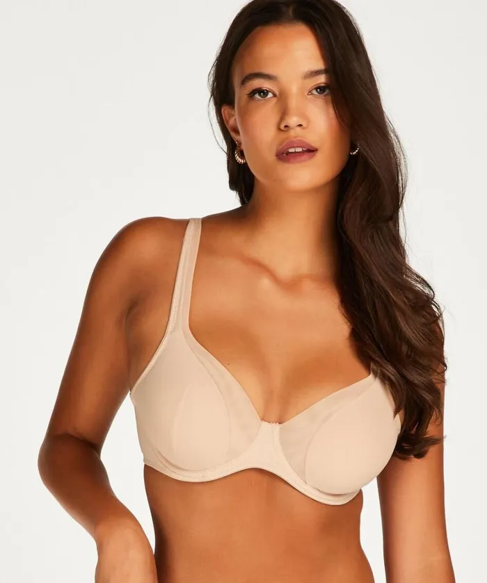 Hunkemller Mesh Nonpadded Underwired Bra 8211 Beige Beige 8211 Women